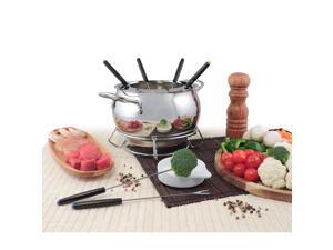 Swissmar Mont Brule 9 Piece Fondue Set, Stainless Swissmar Mont Brule 9 Piece Fondue Set, Stainless