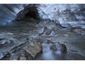 Glacial Creek Flowing From Blue Ice Cave In Britnell Glacier, Nahanni National Park, Northwest Territories (17 x 11) Glacial Creek Flowing From Blue Ice Cave In Britnell Glacier, Nahanni National Park, Northwest Territories (17 x 11)