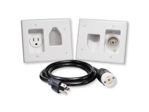 DataComm 45-0022-WH Recessed Pro-Power Kit with Lock Inlet, White DataComm 45-0022-WH Recessed Pro-Power Kit with Lock Inlet, White