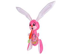 Large 48" Pink Inflatable Easter Bunny Rabbit With Carrot Toy Decoration Large 48" Pink Inflatable Easter Bunny Rabbit With Carrot Toy Decoration