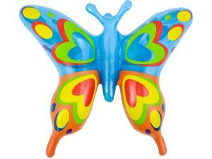 27" Giant Blue Orange Inflatable Transparent Butterfly Insect Bug Decoration 27" Giant Blue Orange Inflatable Transparent Butterfly Insect Bug Decoration