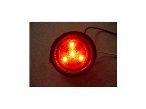 Red 4 LED 2.5" Round Truck Side Marker Clearance Light Kit / Grommet / Wire Plug Red 4 LED 2.5" Round Truck Side Marker Clearance Light Kit / Grommet / Wire Plug