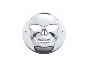 Round Chrome Skull Bezel / Covers 2.5" LED Side Marker Clearance Light Round Chrome Skull Bezel / Covers 2.5" LED Side Marker Clearance Light