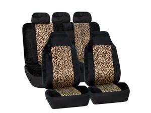 2 Tone Leopard Seat Covers Airbag Compatible & Split Rear W. 3 Rear Headrests 2 Tone Leopard Seat Covers Airbag Compatible & Split Rear W. 3 Rear Headrests