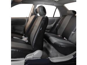 FH Group PU Leather Car Seat Covers Airbag Ready & Split Bench Grey Black FH Group PU Leather Car Seat Covers Airbag Ready & Split Bench Grey Black