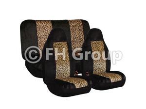 2 Tone Leopard Print Seat Covers Full Set Airbag Compatible & Split Rear 2 Tone Leopard Print Seat Covers Full Set Airbag Compatible & Split Rear