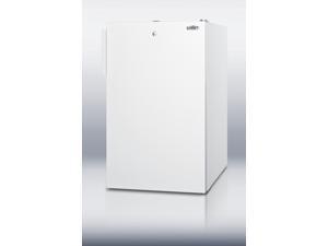 Summit CM411L: 20" wide counter height refrigerator-freezer with a lock, white exterior Summit CM411L: 20" wide counter height refrigerator-freezer with a lock, white exterior