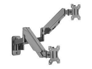Universal Gas Spring Dual Monitor Wall Mount Two Gas-Spring Jointed Arms, Supports Two 17" to 32" TV or Monitors up to 8 kg (17.64 lbs.) Model Number 461627 Universal Gas Spring Dual Monitor Wall Mount Two Gas-Spring Jointed Arms, Supports Two 17" to 32" TV or Monitors up to 8 kg (17.64 lbs.) Model Number 461627