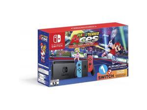 Nintendo Switch System Console , Neon Blue & Neon Red with Mario Tennis Aces & 1-2-Switch Nintendo Switch System Console , Neon Blue & Neon Red with Mario Tennis Aces & 1-2-Switch