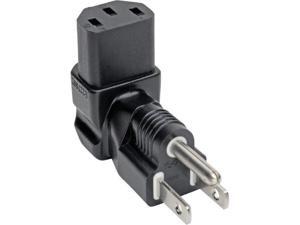 Tripp Lite P006-000-DA NEMA 5-15P to IEC-320-C13 Downward Power Adapter - 10A, 125V, Black Tripp Lite P006-000-DA NEMA 5-15P to IEC-320-C13 Downward Power Adapter - 10A, 125V, Black