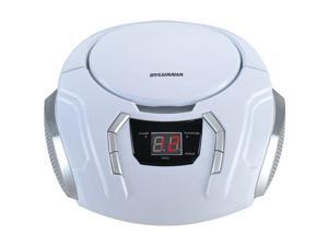 Sylvania Portable CD Boombox with AM/FM Radio (White) #SRCD261WHITE Sylvania Portable CD Boombox with AM/FM Radio (White) #SRCD261WHITE