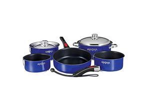 MAGMA A10-366CB-2 Magma Nesting 10-Piece Cookware - Cobalt Blue Exterior and Slate Black Ceramica Non-Stick Interior MAGMA A10-366CB-2 Magma Nesting 10-Piece Cookware - Cobalt Blue Exterior and Slate Black Ceramica Non-Stick Interior