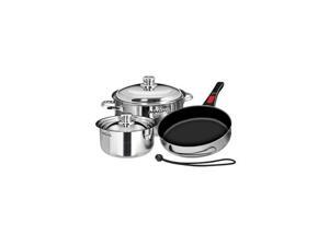 MAGMA A10-363-2 Magma Nestable 7-Piece Cookware - Stainless Steel/Slate Black Ceramica Non-Stick Interior MAGMA A10-363-2 Magma Nestable 7-Piece Cookware - Stainless Steel/Slate Black Ceramica Non-Stick Interior