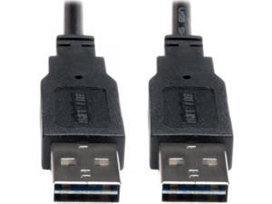 Tripp Lite UR020-006  UR020-006 - USB cable - 4 pin USB Type A (M) - 4 pin USB Type A (M) - 6 ft ( USB / Hi-Speed USB ) - molded - black