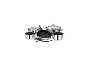 Magma A10-366-2-IND Nesting 10-Piece Induction Compatible Cookware - SS Exterior and Slate Black Ceramica Non-Stick Interior Magma A10-366-2-IND Nesting 10-Piece Induction Compatible Cookware - SS Exterior and Slate Black Ceramica Non-Stick Interior