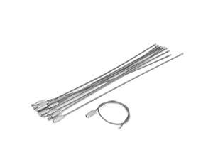 Stainless Steel Wire Keychain Cable Screw Clasp Key Ring 20.5cm Length 10 Pcs Stainless Steel Wire Keychain Cable Screw Clasp Key Ring 20.5cm Length 10 Pcs