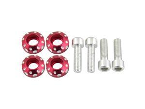 Unique Bargains Burgundy License Plate Bolt Screw Ornament 4Pcs for Car Unique Bargains Burgundy License Plate Bolt Screw Ornament 4Pcs for Car