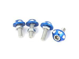 Unique Bargains 4 Pcs Silver Tone Blue Hex Head Car Decorative License Plate Bolts Screws Unique Bargains 4 Pcs Silver Tone Blue Hex Head Car Decorative License Plate Bolts Screws