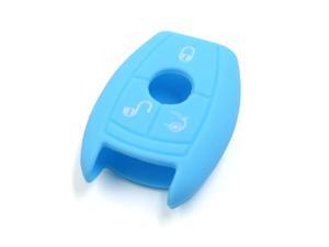 Light Blue Silicone Car Remote Key Cover Case for Mercedes Benz R-Class GLA Vito Light Blue Silicone Car Remote Key Cover Case for Mercedes Benz R-Class GLA Vito