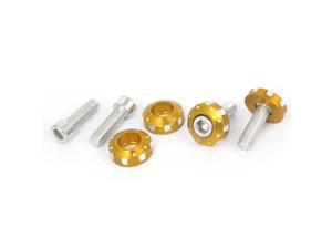 Unique Bargains Unique Bargains 4 Pcs Gold Tone Alloy Round License Plate Frame Bolt Screw Unique Bargains Unique Bargains 4 Pcs Gold Tone Alloy Round License Plate Frame Bolt Screw