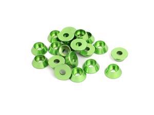 M4 Aluminium Alloy Engine Bay Hatch Lid Bumper Fender Washer Green 20pcs M4 Aluminium Alloy Engine Bay Hatch Lid Bumper Fender Washer Green 20pcs