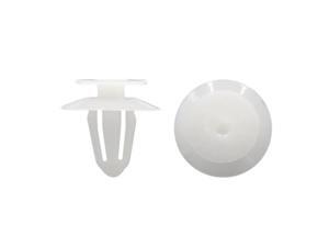 30 Pcs White Round Shaped Head Plastic Rivets Retainer Clip Button 9mm Hole Dia 30 Pcs White Round Shaped Head Plastic Rivets Retainer Clip Button 9mm Hole Dia