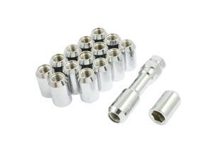 Unique Bargains Unique Bargains M12x1.5 Silver Tone Metal Hex Locking Lug Nuts 16 Pcs for Wheel Unique Bargains Unique Bargains M12x1.5 Silver Tone Metal Hex Locking Lug Nuts 16 Pcs for Wheel