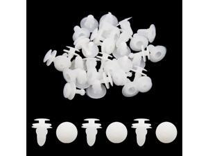 20Pcs White Plastic Rivets Splash Guard Moulding Push Pin Fastener Clips 9mm 20Pcs White Plastic Rivets Splash Guard Moulding Push Pin Fastener Clips 9mm