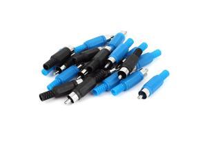 20 Pcs RCA Plug Male Connector Audio Adapter Video Plated Solder Black Blue 20 Pcs RCA Plug Male Connector Audio Adapter Video Plated Solder Black Blue
