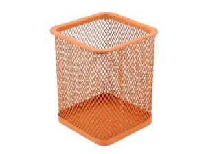 Unique Bargains Metal Wire Mesh Cubic Shaped Makeup Brush Ruler Pen Pencil Holder Container Unique Bargains Metal Wire Mesh Cubic Shaped Makeup Brush Ruler Pen Pencil Holder Container