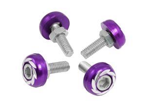 Unique Bargains Vehicle Ornament Red Silver Tone License Plate Bolts Screws 4pcs Unique Bargains Vehicle Ornament Red Silver Tone License Plate Bolts Screws 4pcs