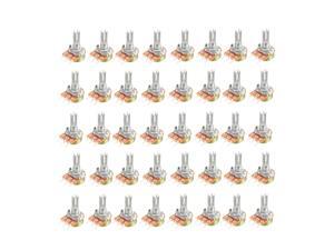 40Pcs B500K/B50K/B100K/B1K Ohm Variable Resistors SingleTurn Rotary Carbon Film Taper Potentiometer 40Pcs B500K/B50K/B100K/B1K Ohm Variable Resistors SingleTurn Rotary Carbon Film Taper Potentiometer