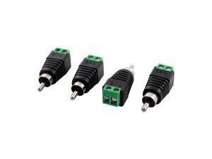 4 Pcs RCA Male Plug to AV Screw Terminal Connector CCTV Balun 4 Pcs RCA Male Plug to AV Screw Terminal Connector CCTV Balun