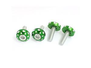 Unique Bargains 4 Pcs Silver Tone Green Alloy Round License Plate Frame Bolt Screw Unique Bargains 4 Pcs Silver Tone Green Alloy Round License Plate Frame Bolt Screw