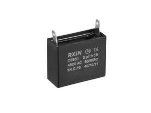 CBB61 Run Capacitor 450V AC 2uF 2-pin Metallized Polypropylene Film Capacitors for Ceiling Fan CBB61 Run Capacitor 450V AC 2uF 2-pin Metallized Polypropylene Film Capacitors for Ceiling Fan