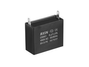 CBB61 Run Capacitor 450V AC 6uF Single Insert Metallized Polypropylene Film Capacitors for Ceiling Fan CBB61 Run Capacitor 450V AC 6uF Single Insert Metallized Polypropylene Film Capacitors for Ceiling Fan