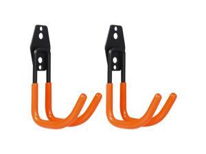 Garage Hooks Storage Utility Double Large U-type Hook Tool Hanger Hooks Organizing for Garage Organizer Tools Shovels Rake Orange, 2 Pack Garage Hooks Storage Utility Double Large U-type Hook Tool Hanger Hooks Organizing for Garage Organizer Tools Shovels Rake Orange, 2 Pack