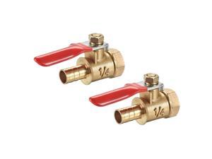 Brass Air Ball Valve Shut Off Switch 1/4" NPT Female to 5/16" Hose Barb Pipe Tubing Fitting Coupler 180 Degree Operation Handle 2Pcs Brass Air Ball Valve Shut Off Switch 1/4" NPT Female to 5/16" Hose Barb Pipe Tubing Fitting Coupler 180 Degree Operation Handle 2Pcs