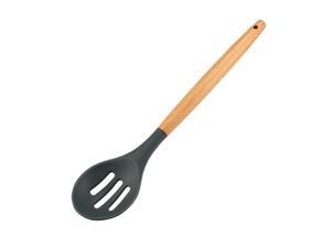 Slotted Spoon Kitchen Utensil Silicone Cooking Utensils Wood Handle Gadgets for Nonstick Cookware. Kitchen Accessories, Serving Utensils Slotted Spoon Kitchen Utensil Silicone Cooking Utensils Wood Handle Gadgets for Nonstick Cookware. Kitchen Accessories, Serving Utensils