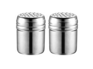 Stainless Steel Magnetic Dredge Salt/Sugar/Spice/Pepper Shaker Seasoning Cans 68mmLx52mmD, 2Pcs Stainless Steel Magnetic Dredge Salt/Sugar/Spice/Pepper Shaker Seasoning Cans 68mmLx52mmD, 2Pcs