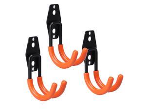 Garage Hooks Storage Utility Double Small U-type Hook Tool Hanger Hooks Organizing for Garage Organizer Tools Shovels Rake Orange, 3 Pack Garage Hooks Storage Utility Double Small U-type Hook Tool Hanger Hooks Organizing for Garage Organizer Tools Shovels Rake Orange, 3 Pack