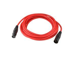 XLR Male to XLR Female Cable Line for Microphone Video Camera Sound Card Mixer Silver Tone XLR Red Line 5M 16.4ft XLR Male to XLR Female Cable Line for Microphone Video Camera Sound Card Mixer Silver Tone XLR Red Line 5M 16.4ft