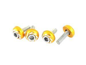 Unique Bargains Car Vehicle Decor 6mm Dia License Plate Bolts Screws Gold Tone 4 Pcs Unique Bargains Car Vehicle Decor 6mm Dia License Plate Bolts Screws Gold Tone 4 Pcs
