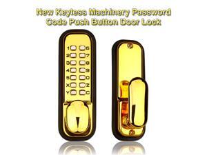 Generic Weatherproof Mechanical Keyless Password Metal Door Lock for Home Office Color Gold Generic Weatherproof Mechanical Keyless Password Metal Door Lock for Home Office Color Gold