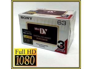 Sony HD HDV tape DVM-63HD Mini DV 4 HDR-HC9 camcorder tapes (3 PACK) Sony HD HDV tape DVM-63HD Mini DV 4 HDR-HC9 camcorder tapes (3 PACK)