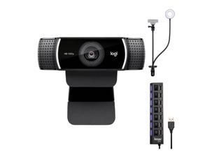 Logitech C922 Pro Stream 1080p Webcam with Ring Light and USB Hub