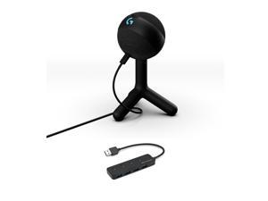 Logitech G Yeti Orb Premium RGB LIGHTSYNC-Powered Gaming Microphone (Black) + Knox Gear 4-Port USB 3.0 Hub
