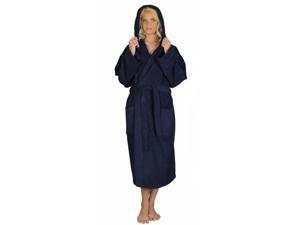 Women's Venus Model Turkish Cotton Hooded Bathrobe, Navy Blue, S/M Women's Venus Model Turkish Cotton Hooded Bathrobe, Navy Blue, S/M