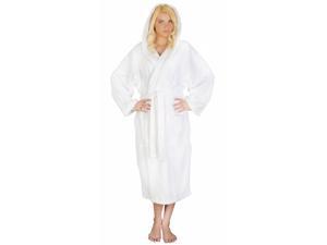 Women's Venus Model Turkish Cotton Hooded Bathrobe, White, S/M Women's Venus Model Turkish Cotton Hooded Bathrobe, White, S/M