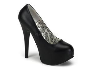 Black Pu (Matte) Concealed Platform High Heel Pumps Shoes Black Pu (Matte) Concealed Platform High Heel Pumps Shoes